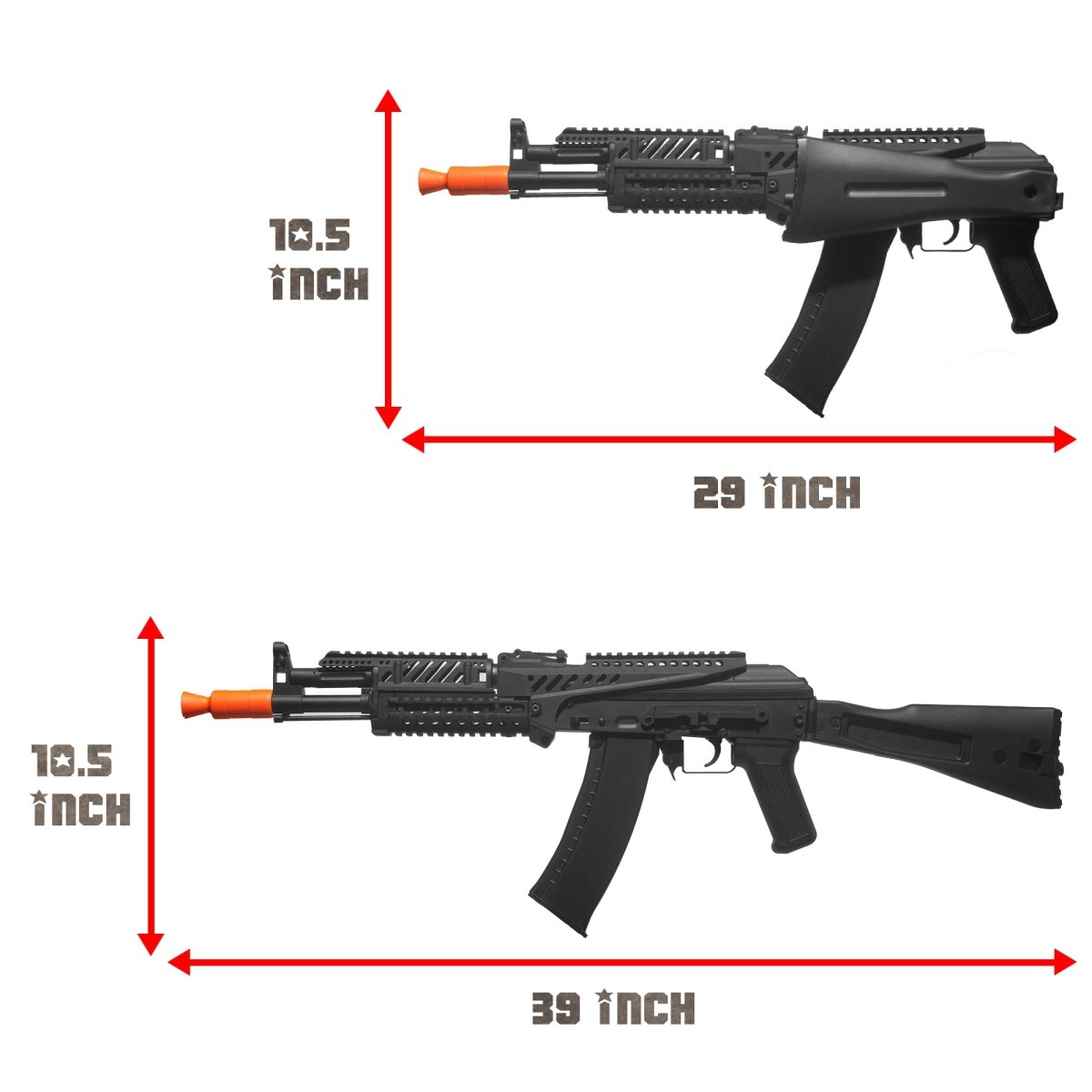 EMERBU Modified Gel Ball Blaster Gun AK105 Zenitco - EMERBUtoysEMERBUtoys