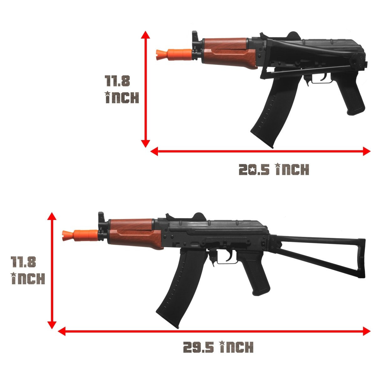 EMERBU Modified Gel Ball Blaster Gun AK74U - EMERBUtoysEMERBUtoys