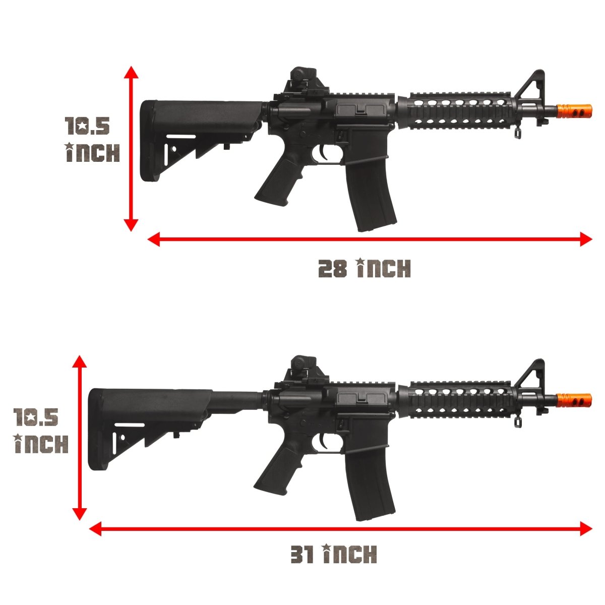 EMERBU Modified Gel Ball Blaster Gun M4A1(Black) - EMERBUtoysEMERBUtoys