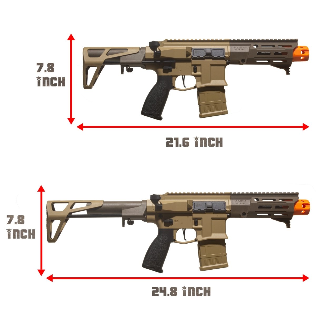 EMERBU Modified Gel Ball Blaster Gun PDX(Tan)(US Stock) - EMERBUtoysEMERBUtoys