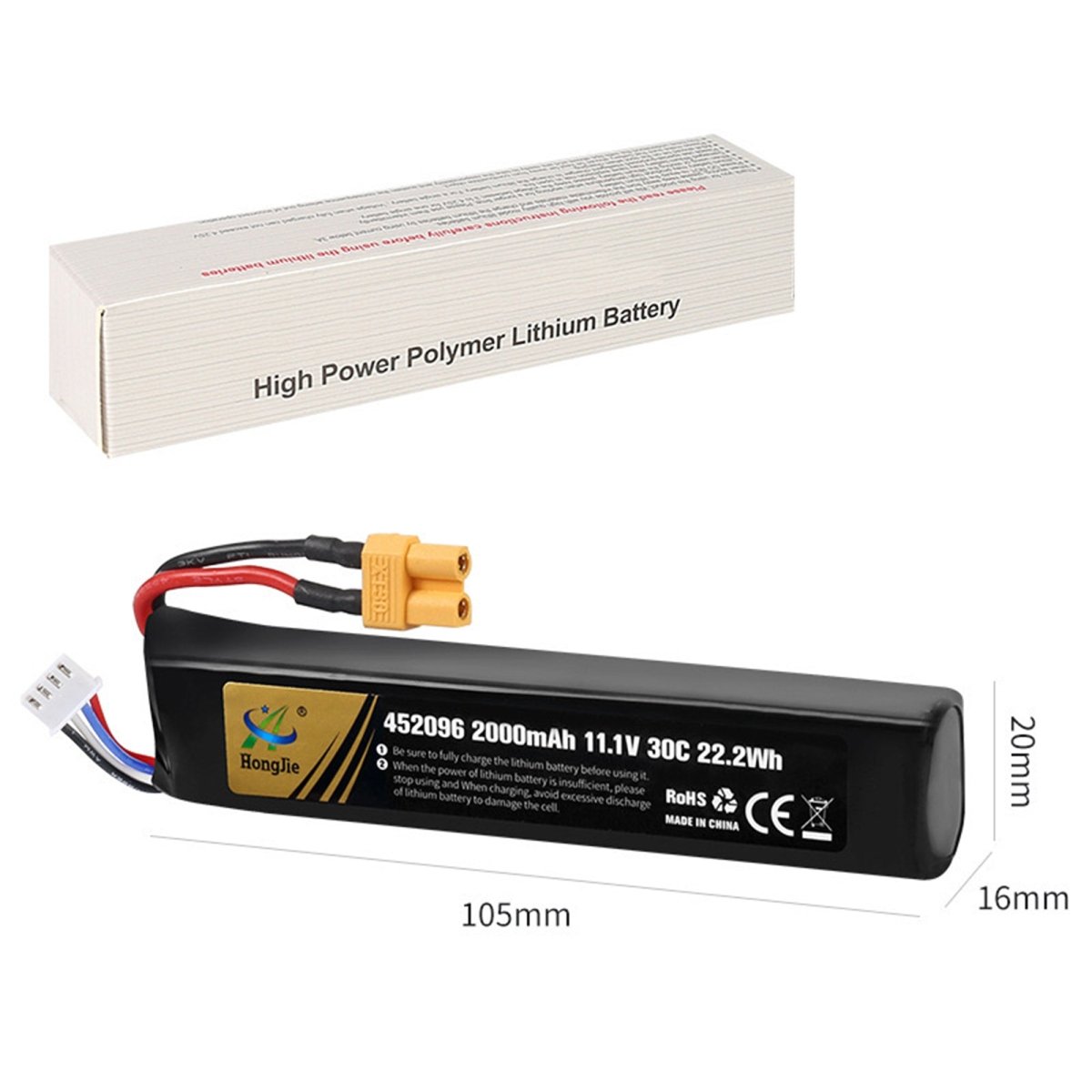 XT30 Interface 11.1V Battery(2000mAh/30C) - EMERBUtoysEMERBUtoys