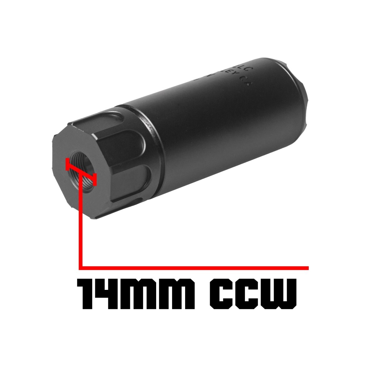 EMERBU Metal 3.5" SOCOM Silencer(Black) - EmerbutoysEmerbutoys