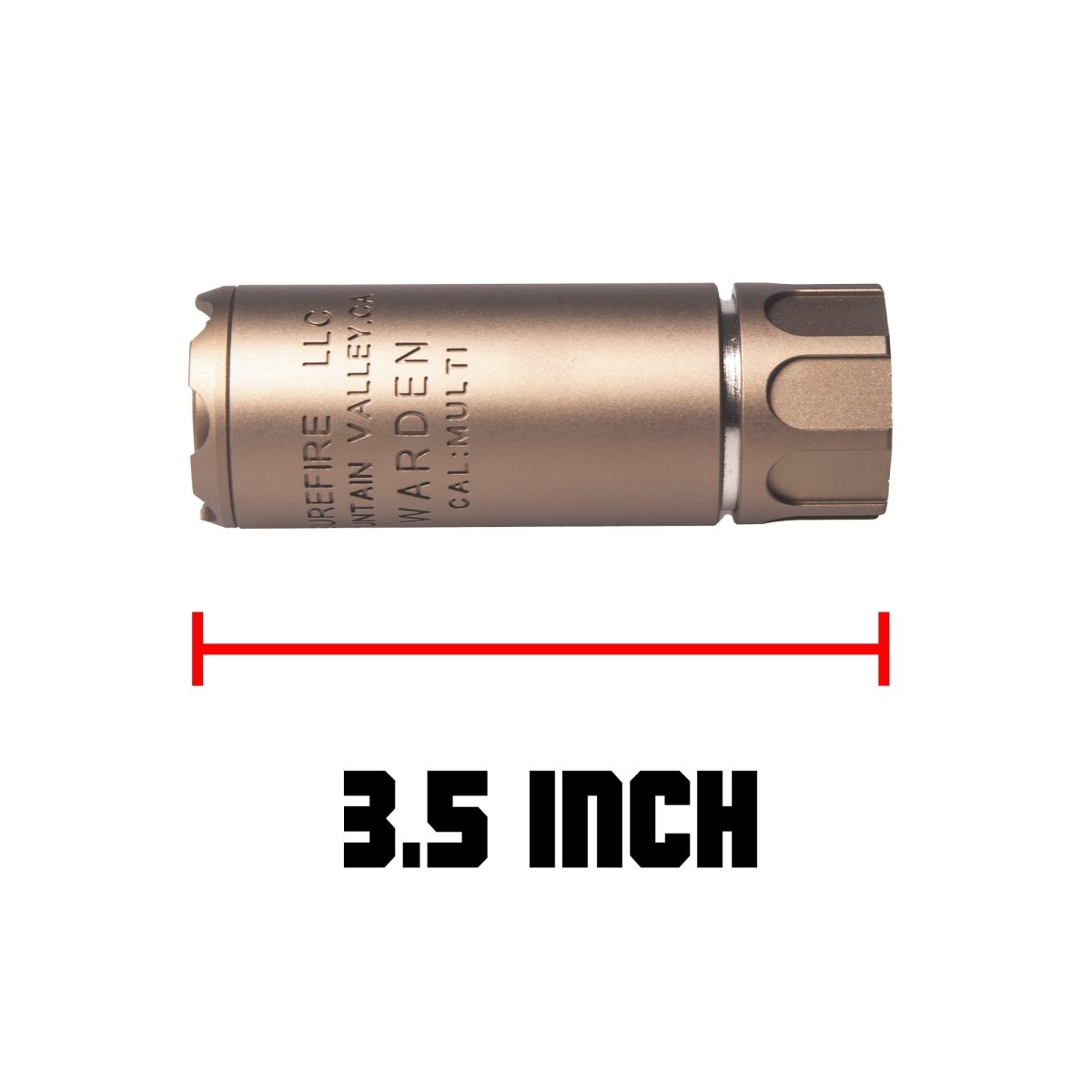 EMERBU Metal 3.5" SOCOM Silencer(Tan) - EmerbutoysEmerbutoys