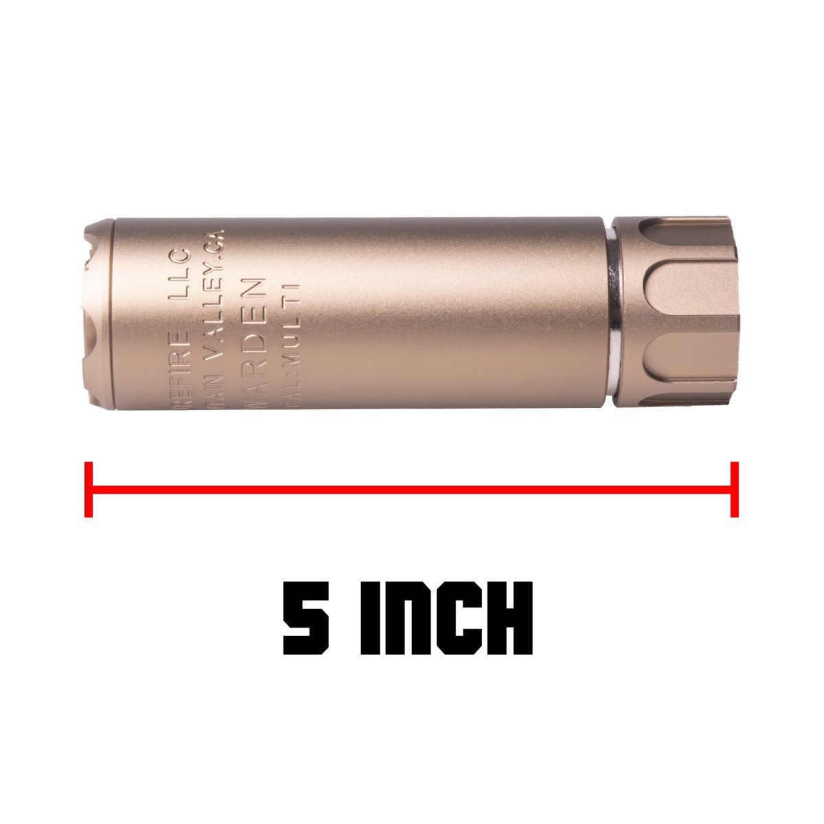 EMERBU Metal 5" SOCOM Silencer(Tan) - EmerbutoysEmerbutoys