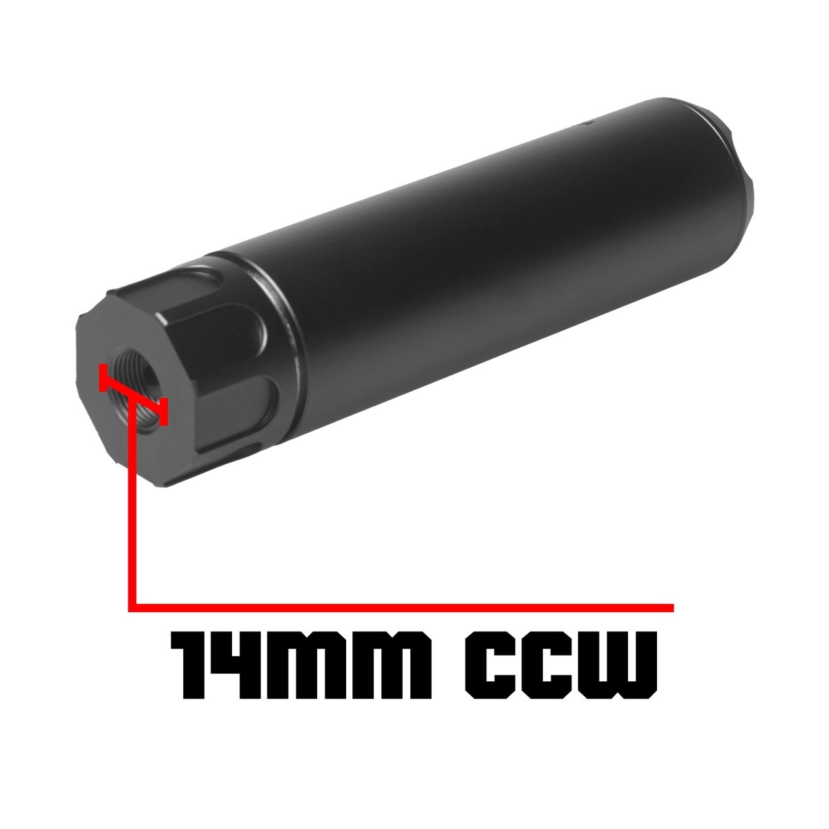 EMERBU Metal 6" SOCOM Silencer(Black) - EmerbutoysEmerbutoys