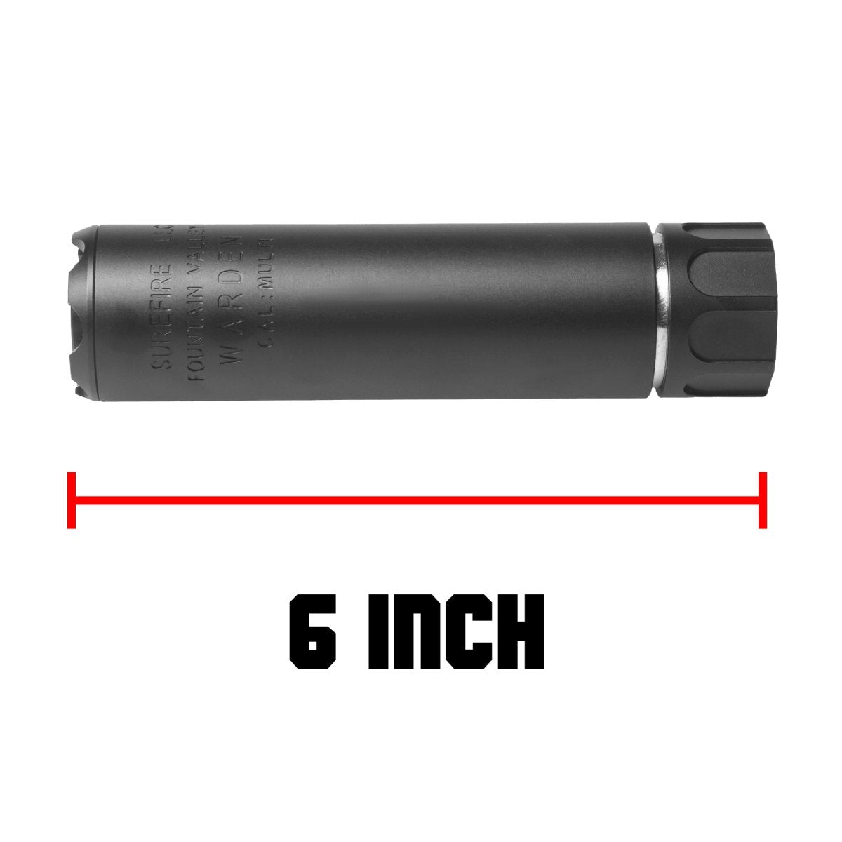 EMERBU Metal 6" SOCOM Silencer(Black) - EmerbutoysEmerbutoys