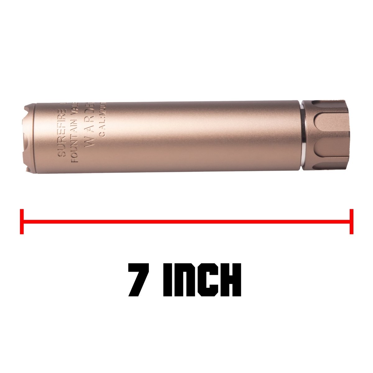 EMERBU Metal 7" SOCOM Silencer(Tan) - EmerbutoysEmerbutoys